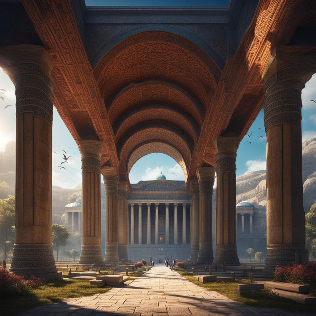 Anıtkabir: Detailed Matte Painting in Deep Color