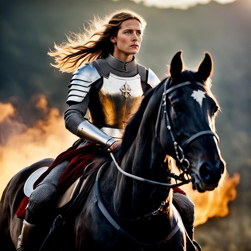 Joan of Arc Leads Charge in Battle