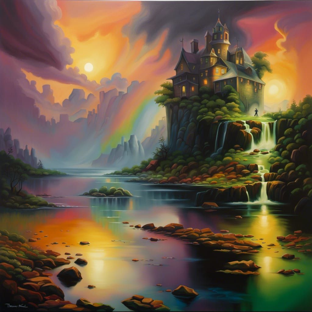 Polychromatic Graffiti Art Fantasy Landscape