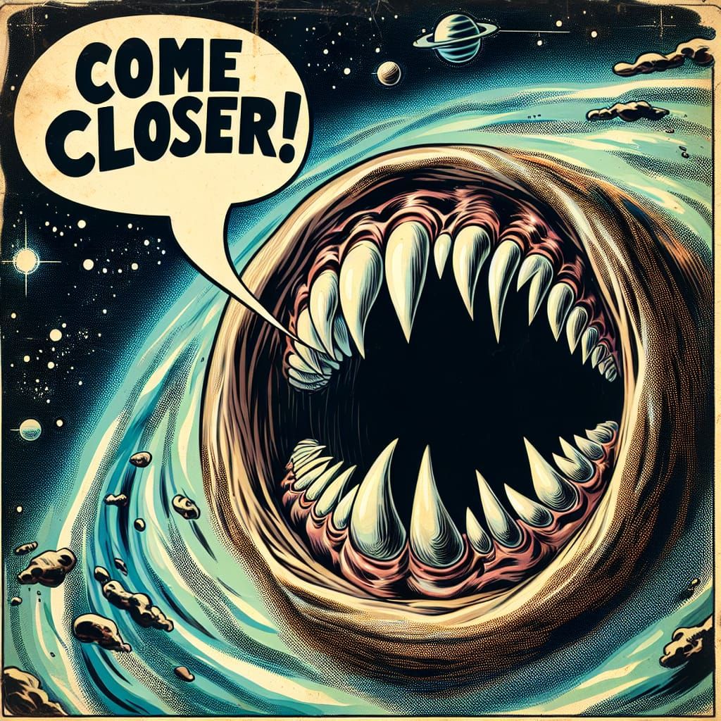 Black Hole Beckons: A Belgian Comic Art Style