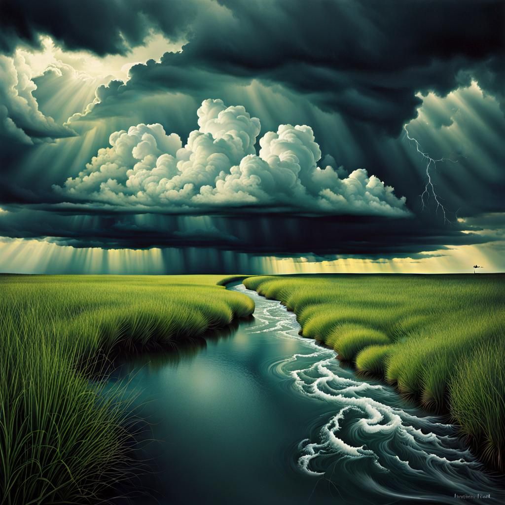 Surreal Quiet Storm: A Juxtaposition of Peace and Chaos