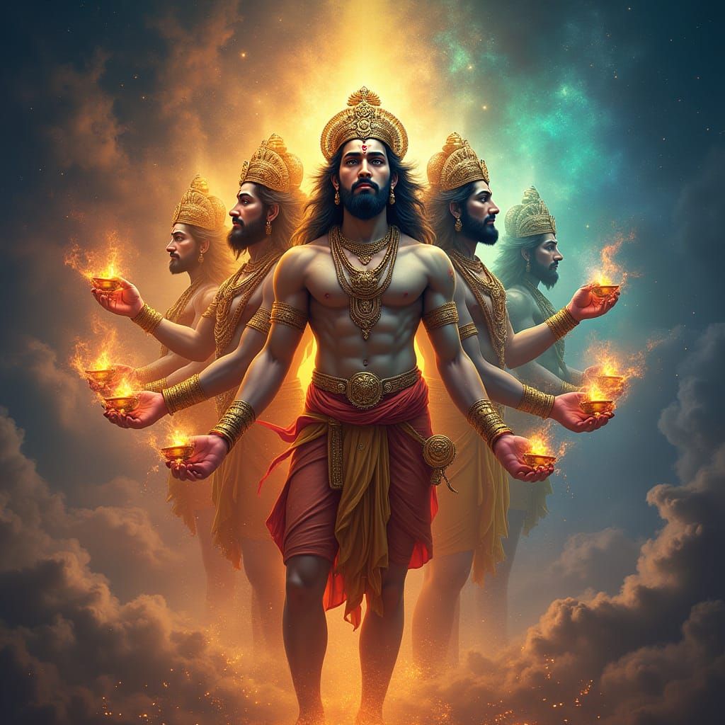 Hyper-Realistic Panchamukhi Hanuman: A Divine, Multifaceted ...