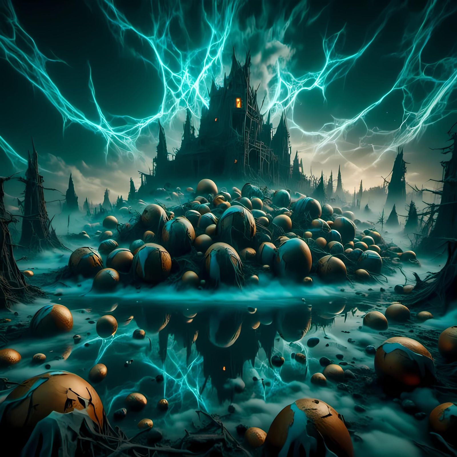 Ethereal Creature in Non-Newtonian Fluid with Filaments