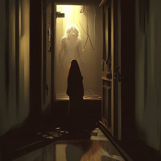 Sinister Basement Door Creaks Open