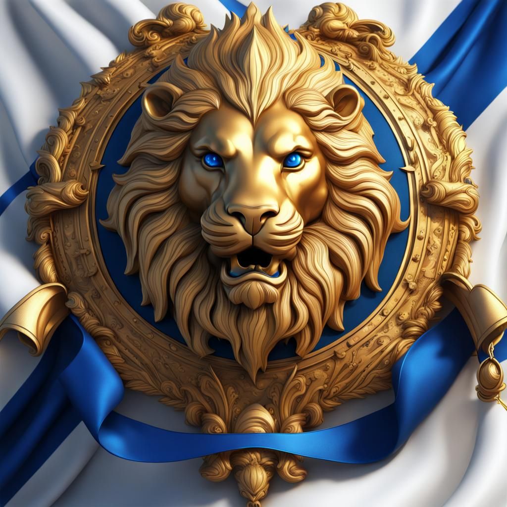 Kingdom of Jerusalem Golden Lion Flag: Fantasy Art