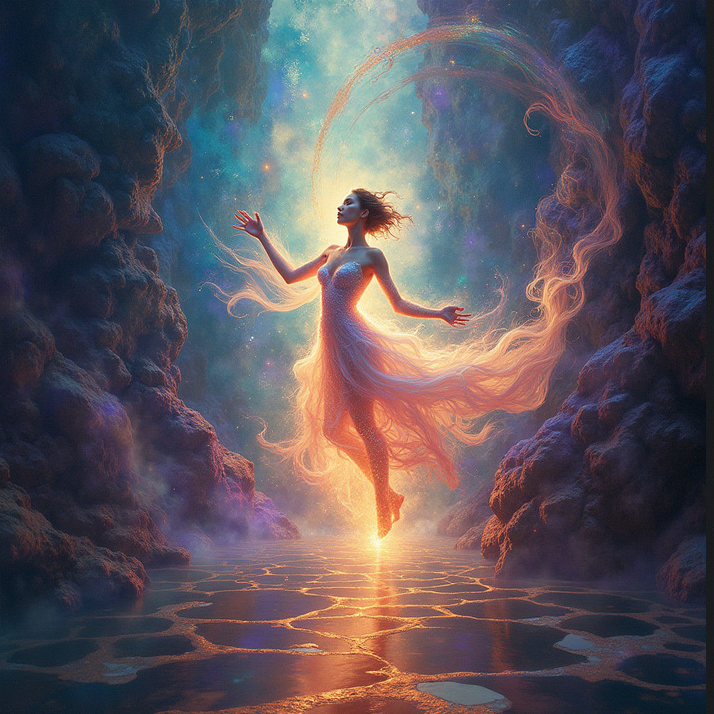 Ethereal Being Emerges from Fractured Matrix