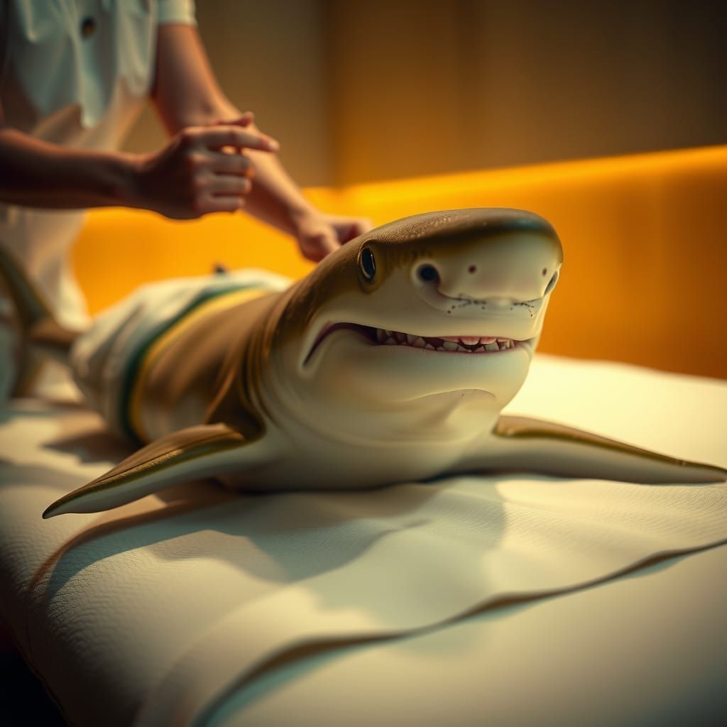Relaxed Lemon Shark Spa Day: A Cinematic Photo