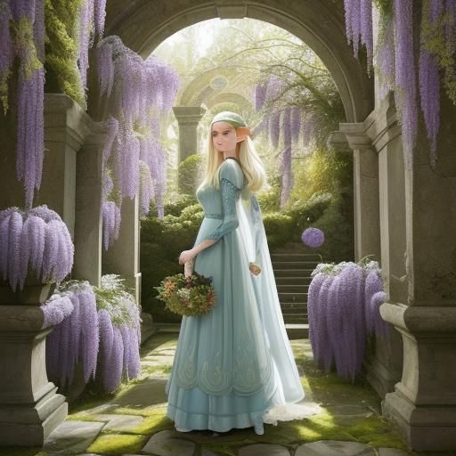 Elle Fanning as Elf in Hyperrealistic Concept Art