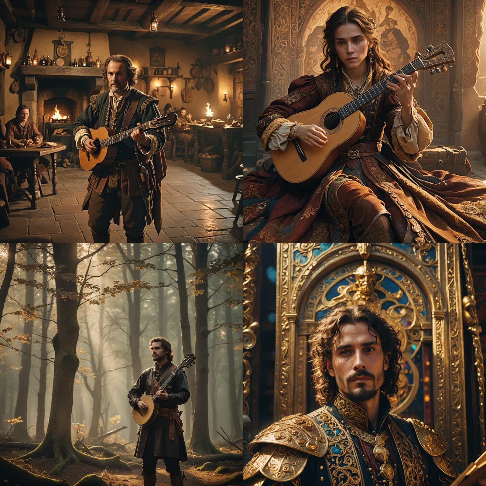 Fantasy Bard Character Design for a Game