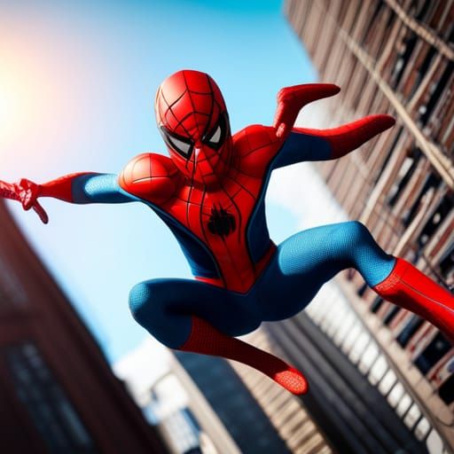 Baby Spiderman: Detailed Matte Painting in 8K