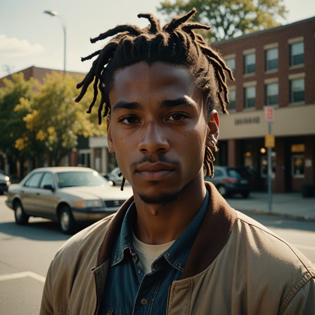 Hyperrealistic Portrait of an African-American Student