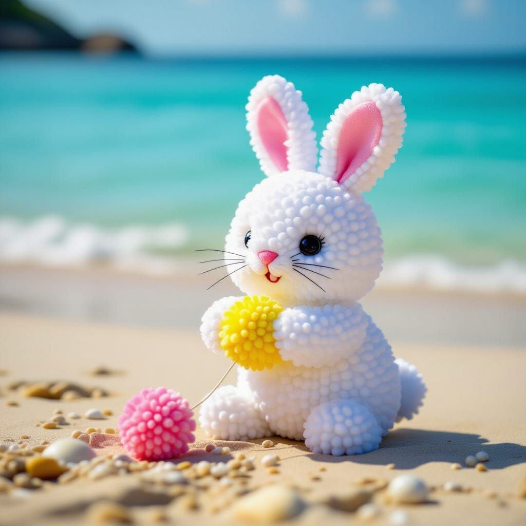 Pom Pom Bunny's Beach Day Adventure