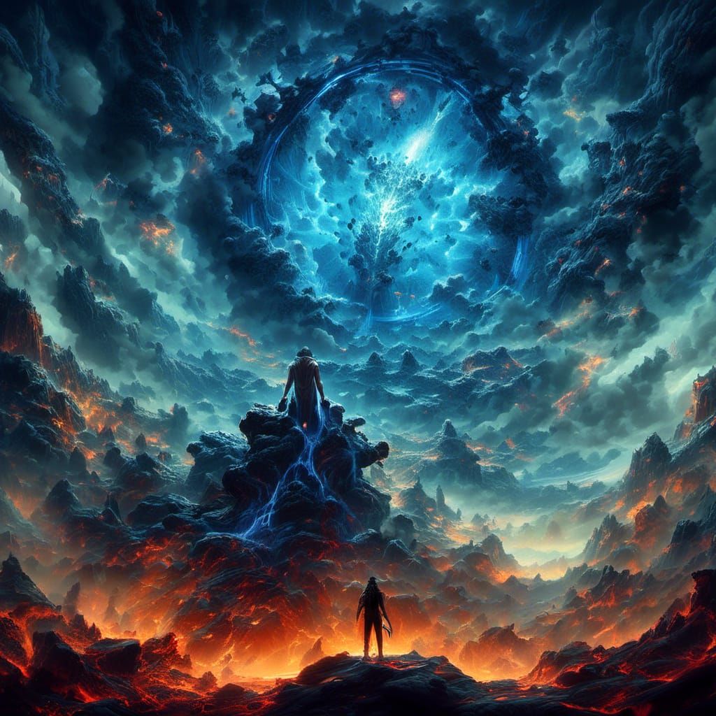 Hades in Scorching Underworld: Digital Matte Painting