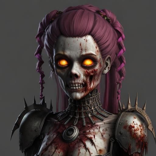Rotting Zombie Barbie: Colorful Concept Art