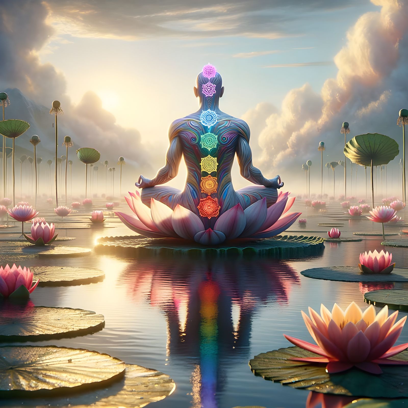 Lotus flower chakras