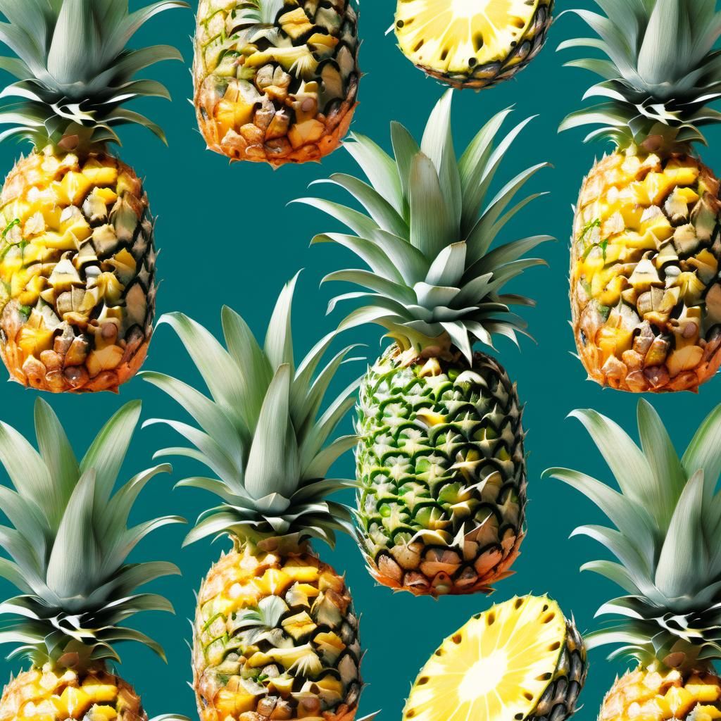 Stylized Pineapple Cartoon Rendering