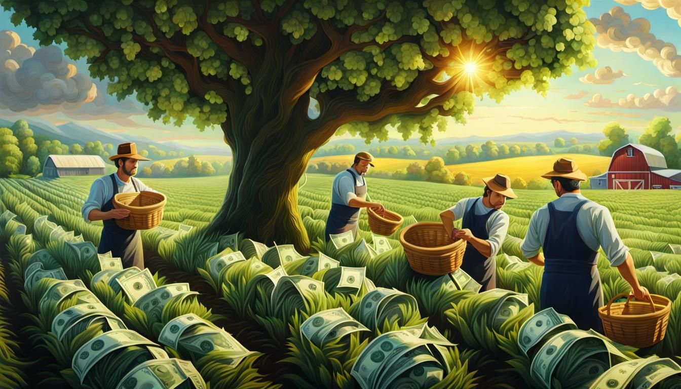 They're right ..money doesn't grow on trees... but on short little bushes !