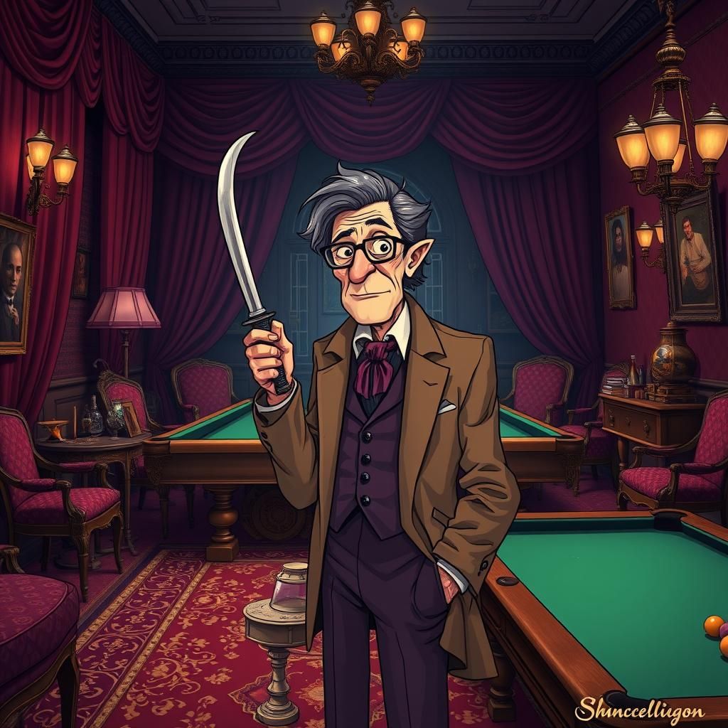 Professor Plum in Billiard Room with Dagger
