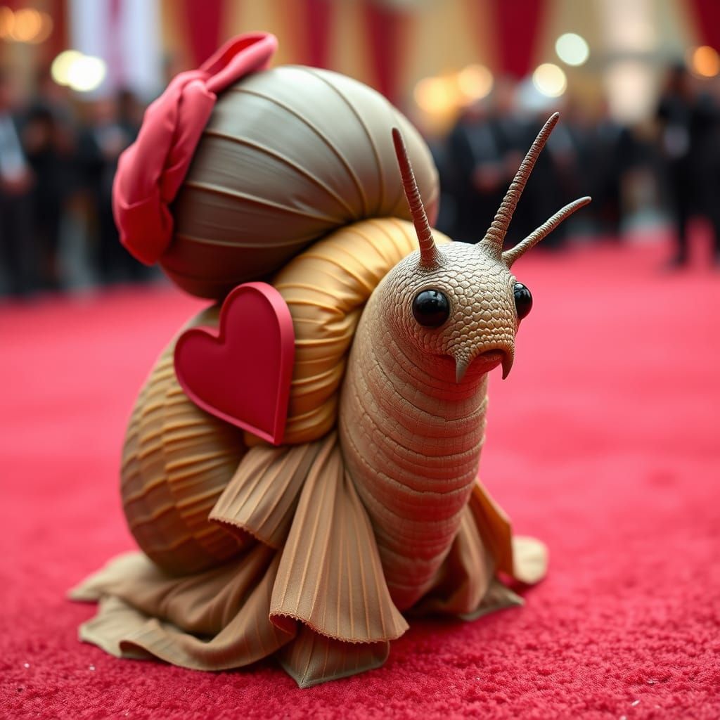 Tardigrade in Elegant Sheik Attire Struts Down Red Carpet