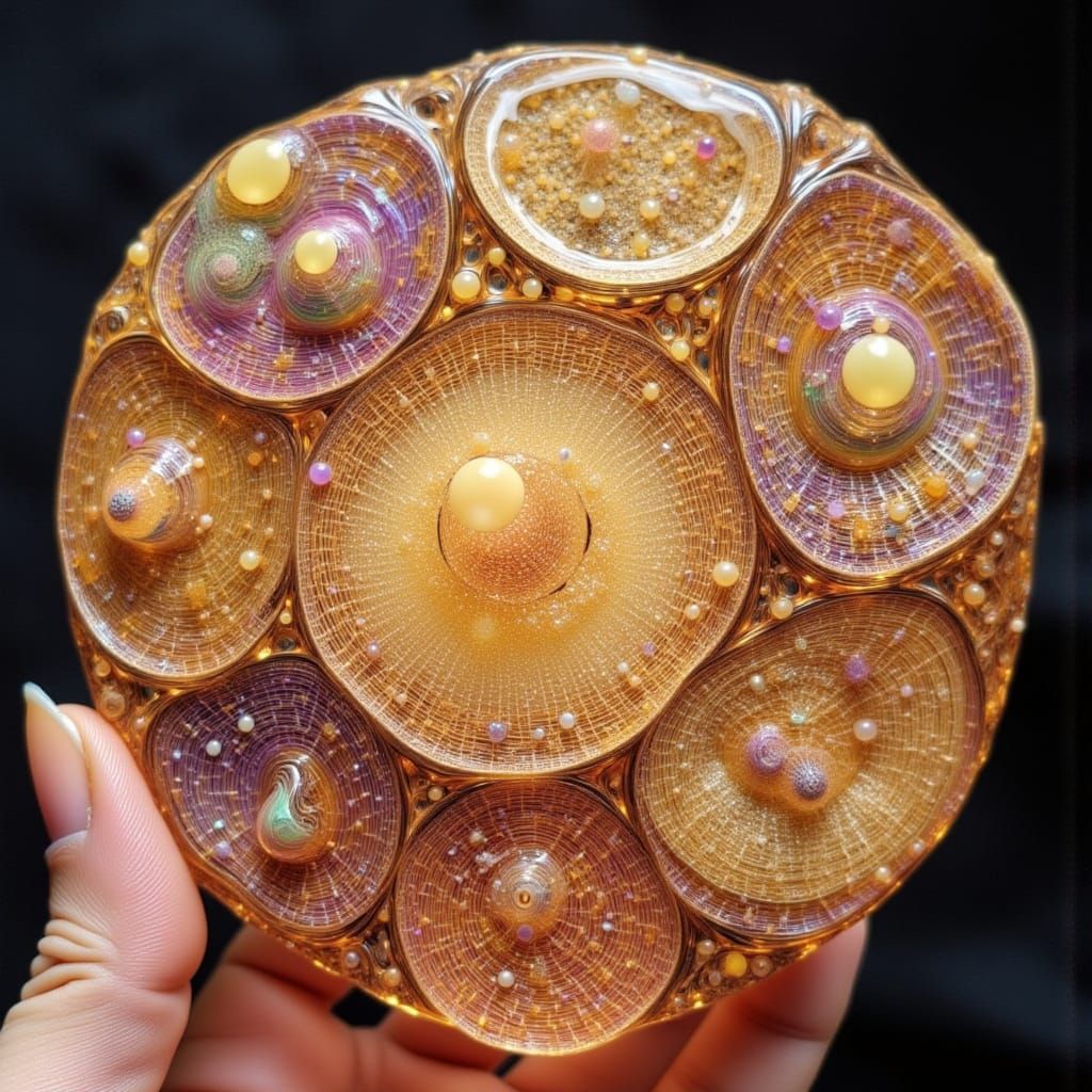 Surreal Cosmic Landscape with Tendrils and Dew Drops