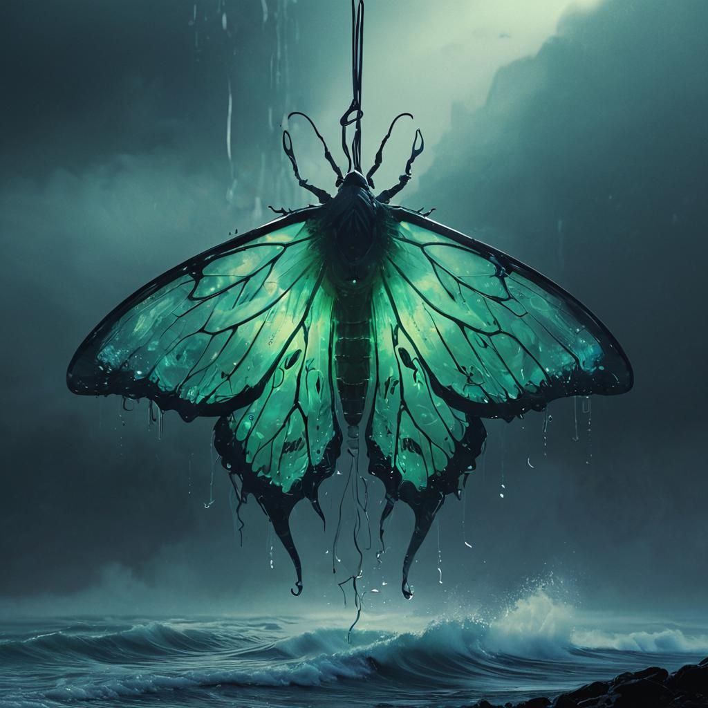 Glass A in Swirling Fog: Blade Runner Concept Art