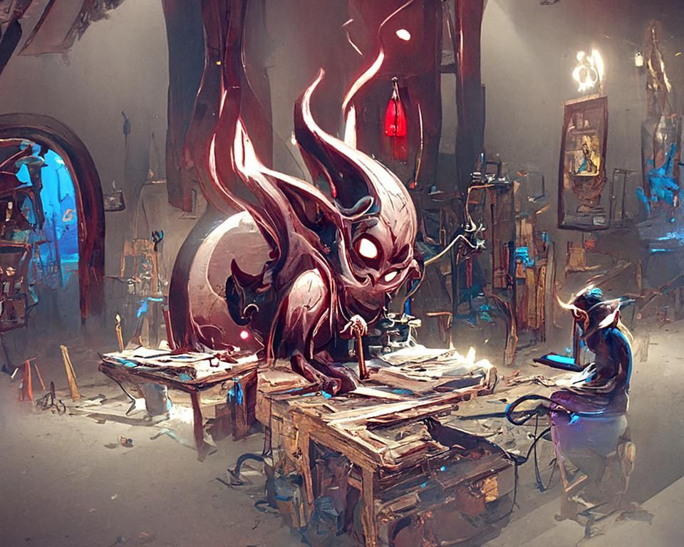 Nettling Imp in Mage Workshop: Digital Art