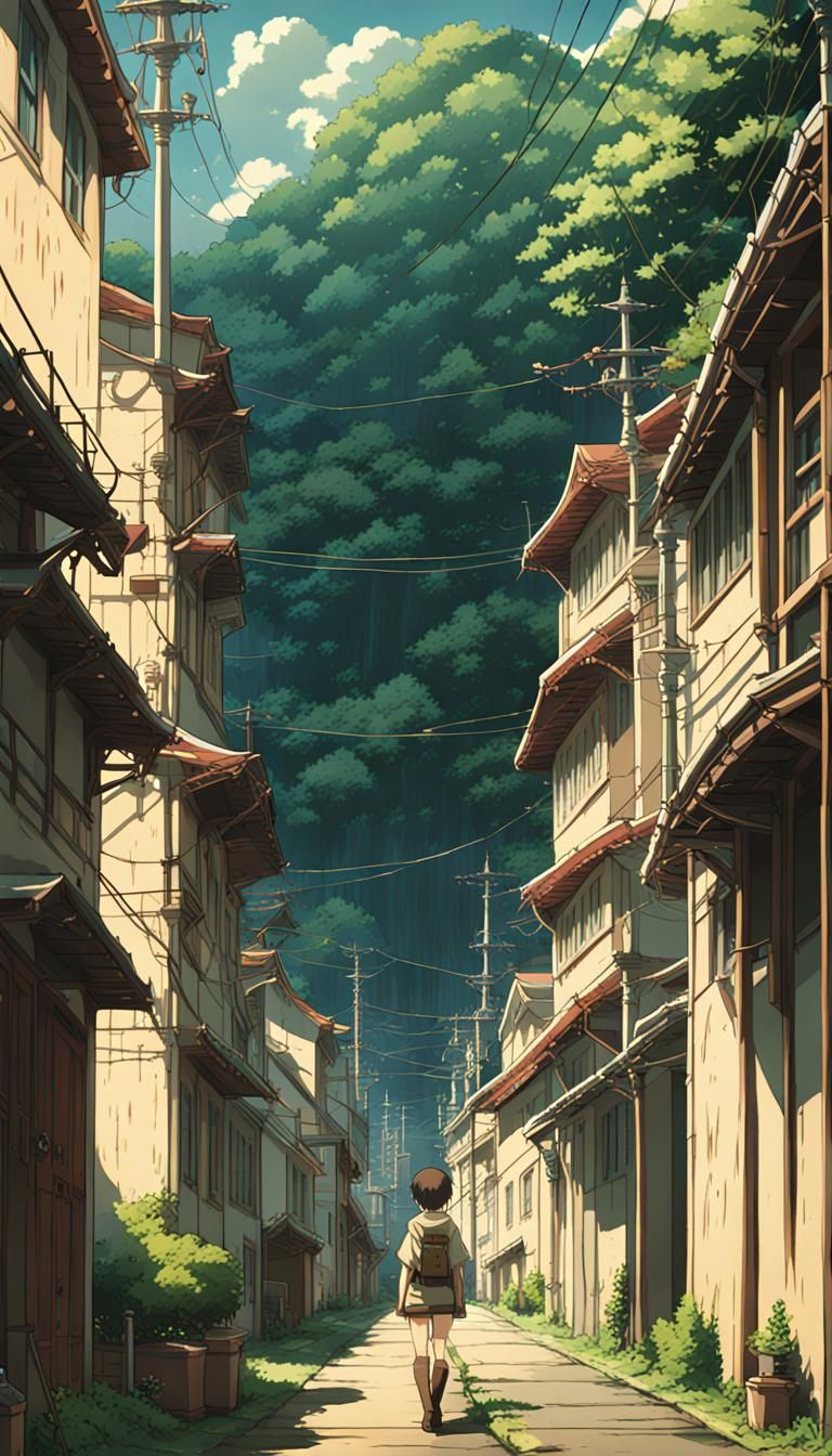 Attack on Titan in Studio Ghibli Style