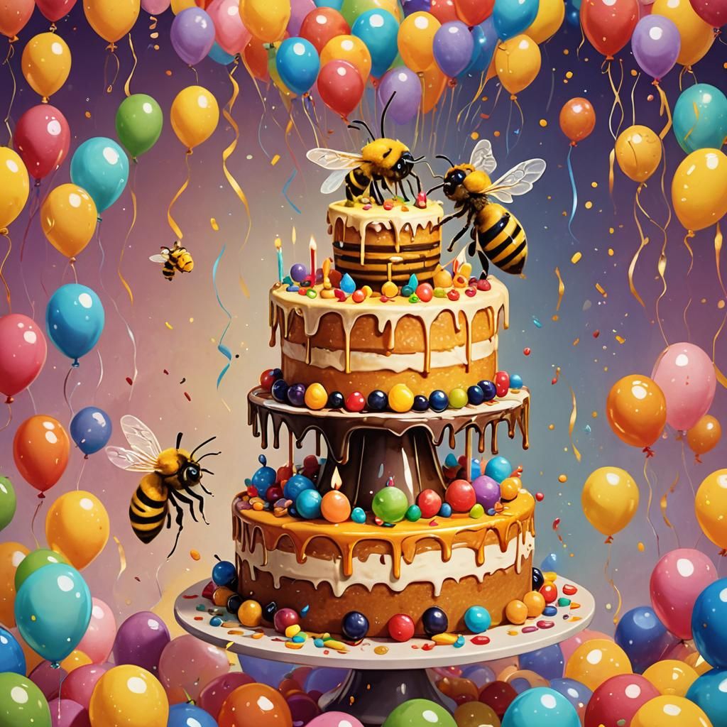 Queen Bee's Birthday: A Whimsical Children's Illustration
