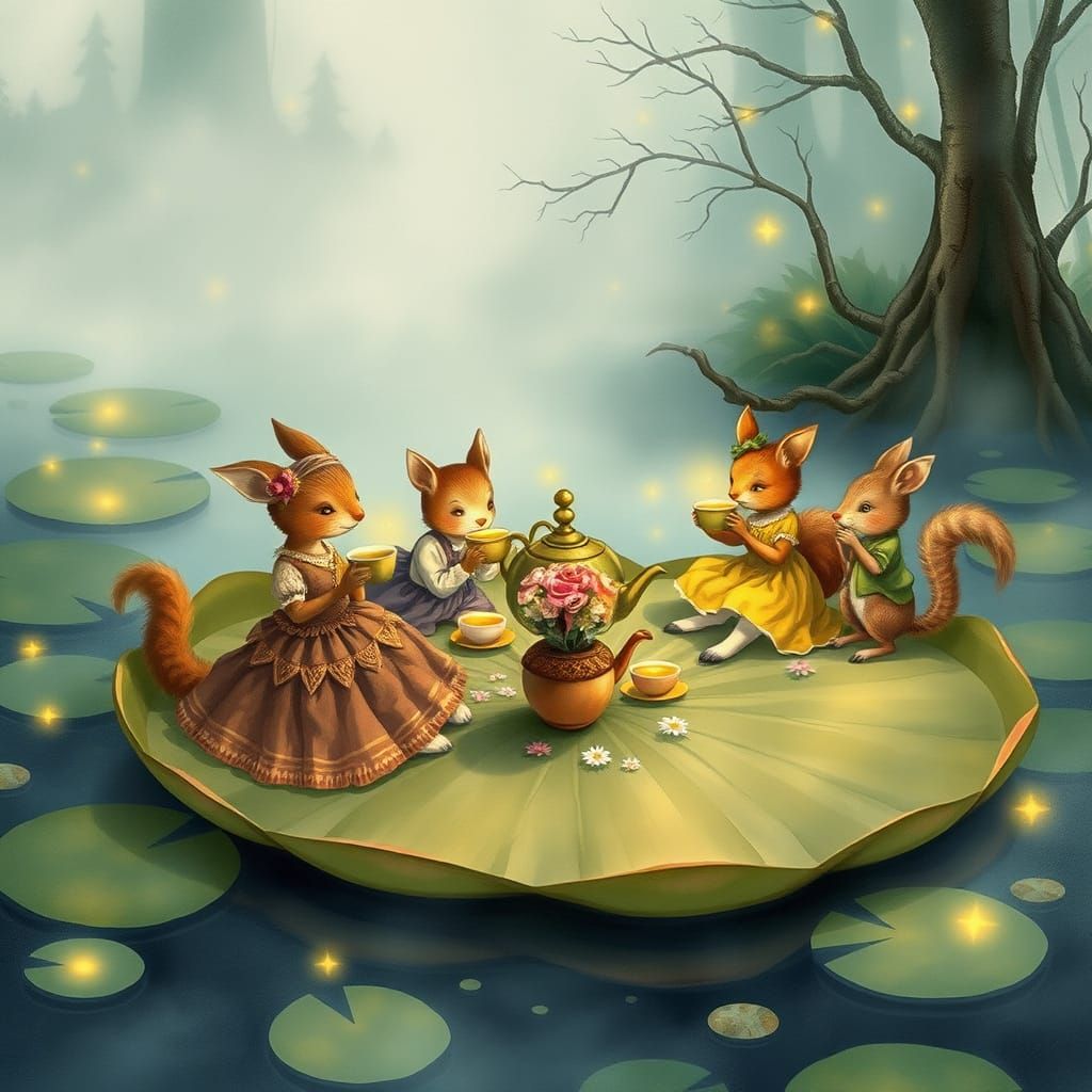Whimsical Woodland Creatures at Enchanted Lake Tea Party