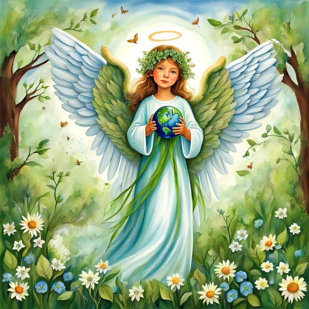 Ethereal Earth Day Angelic Figure