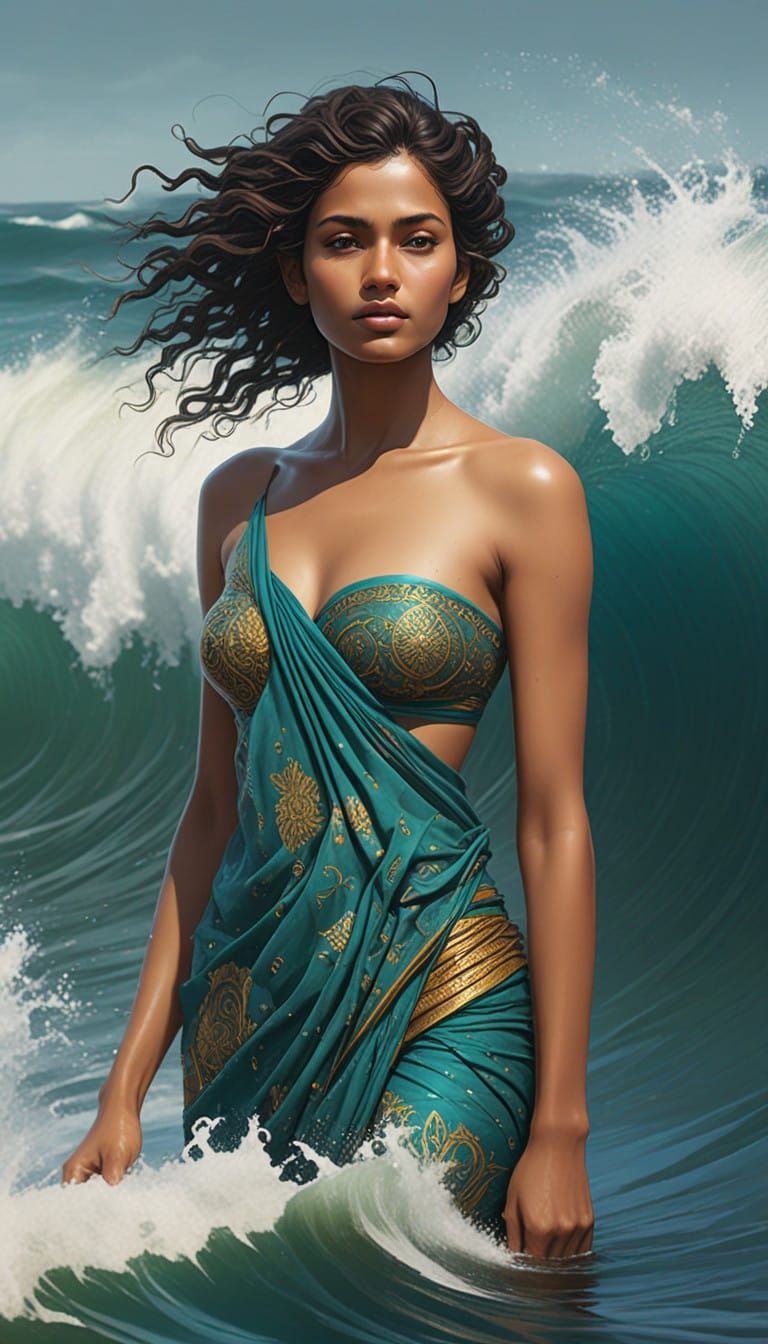 A Serene Encounter Between Ocean and Spirit