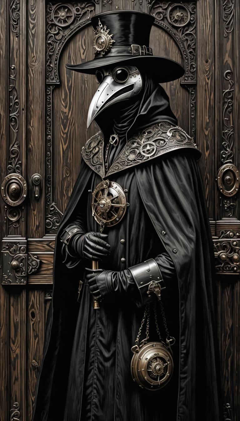 Steampunk plague doctor.