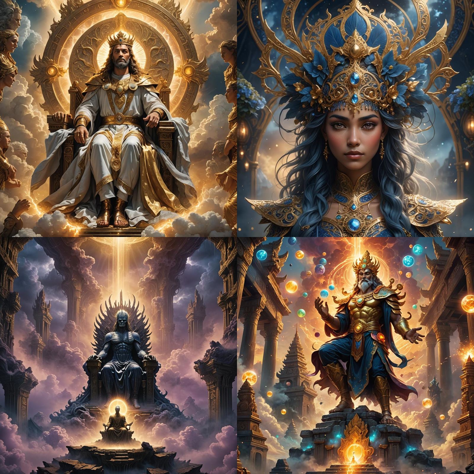 Fantastical God in Detailed Matte Painting