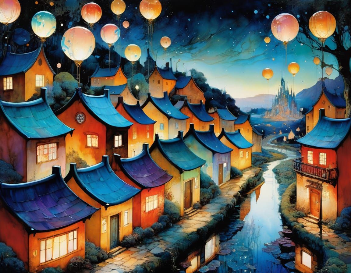 Entangled Lanterns Inspired by Masters