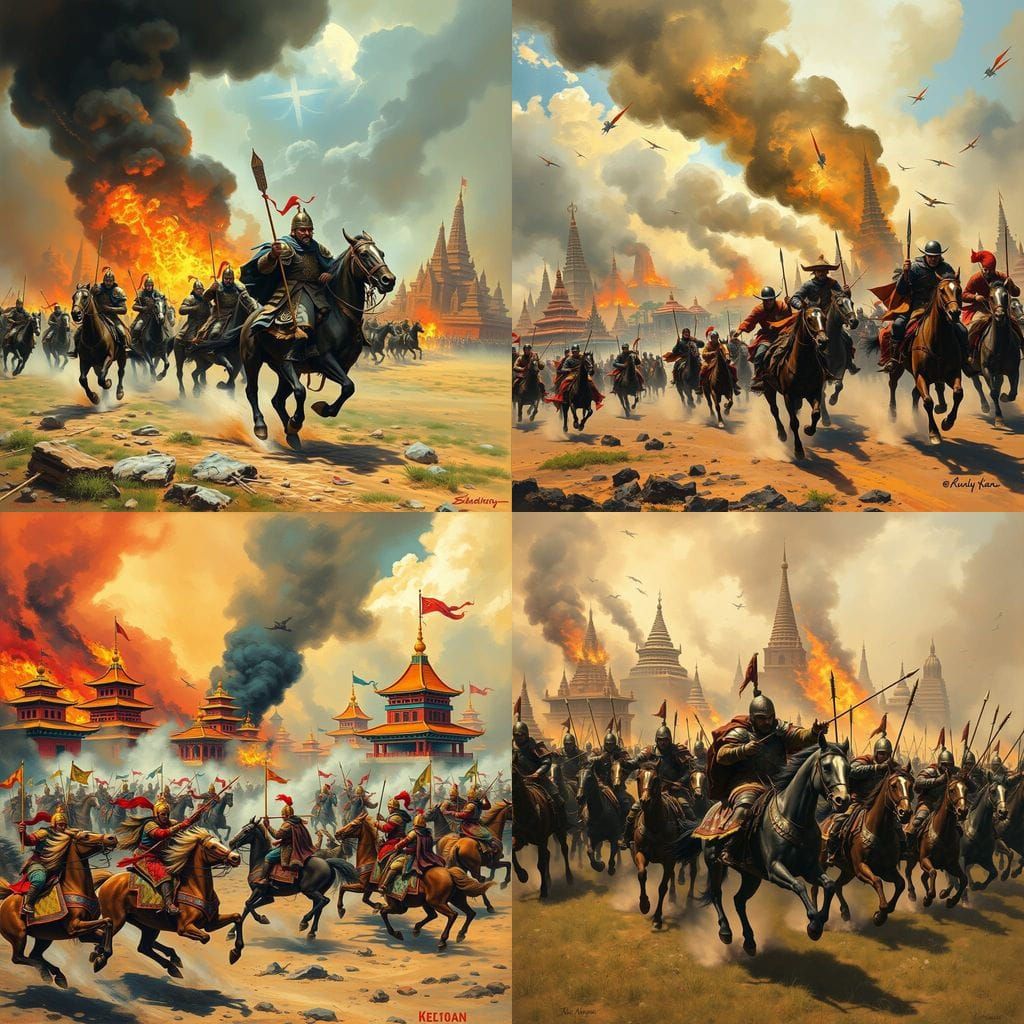 Mongol Invasion of Bagan: Dramatic Historical Battle Scene