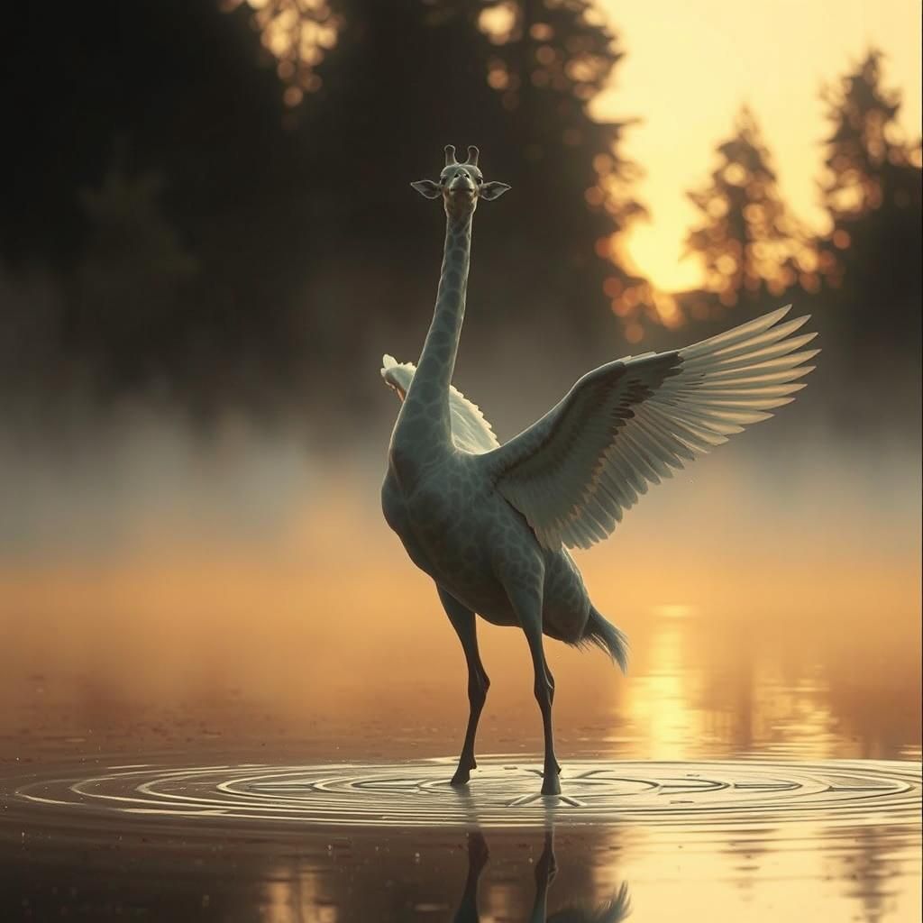 Mysterious Giraffe-Skin Book on Ancient Pedestal