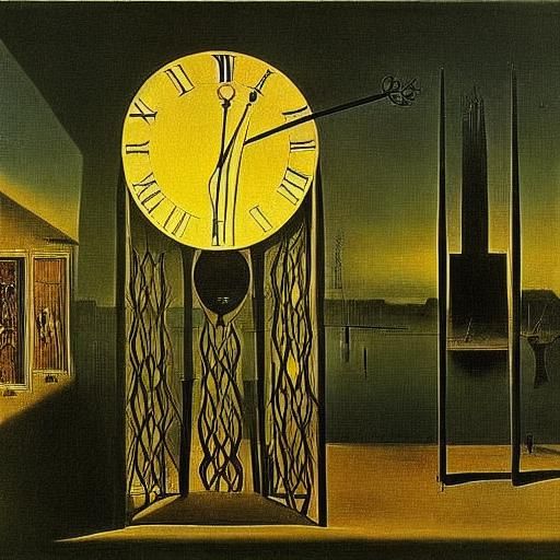 Gloomy Station in Surreal Art Style