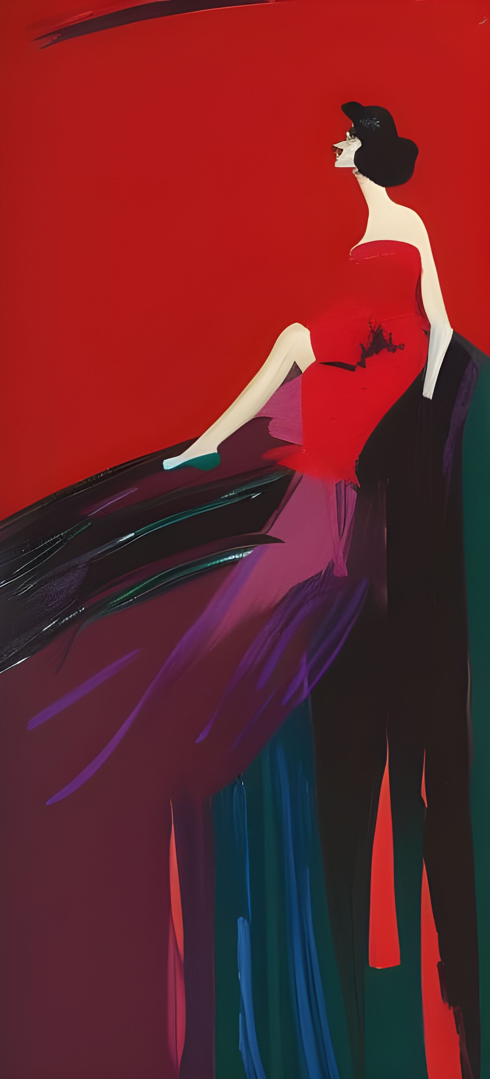 1950s Blonde Woman: Pop Art Screen Print