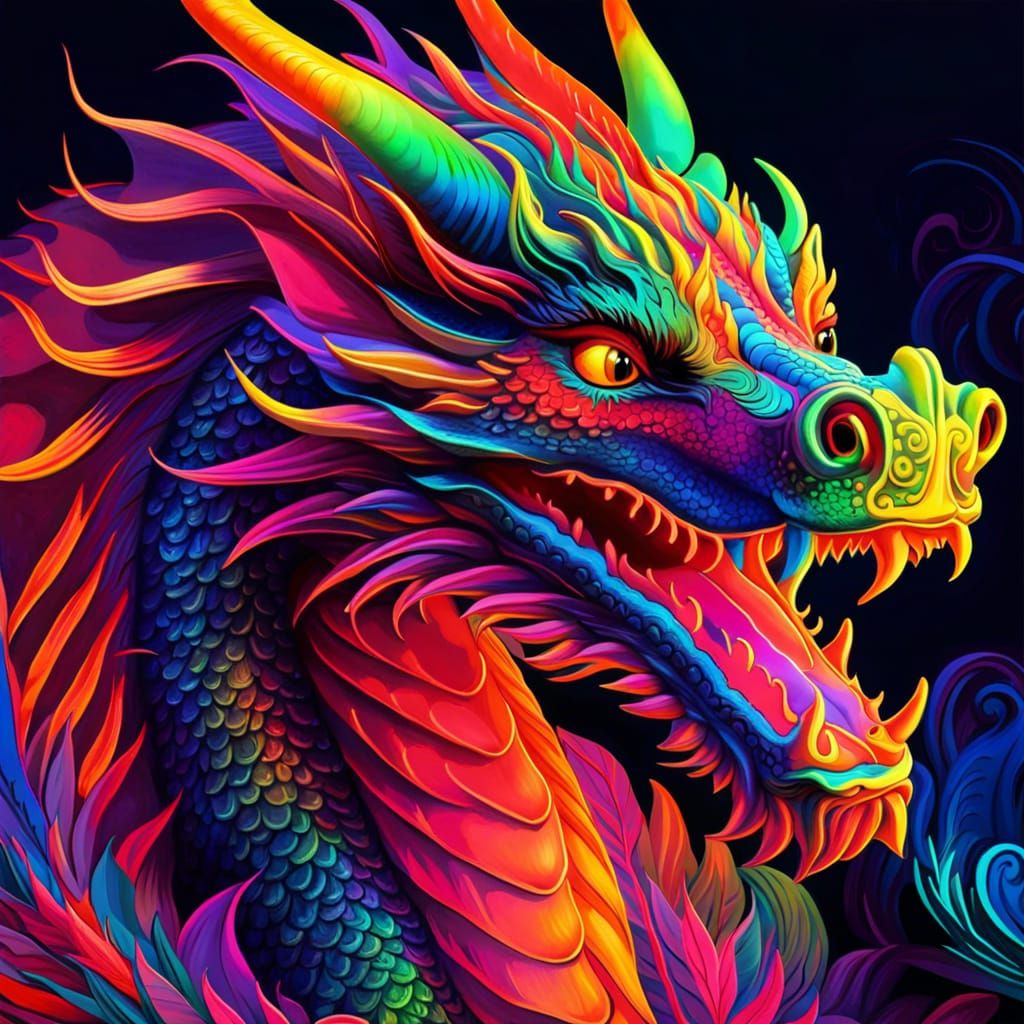 Radiant Dragon in Mary Cassatt Style