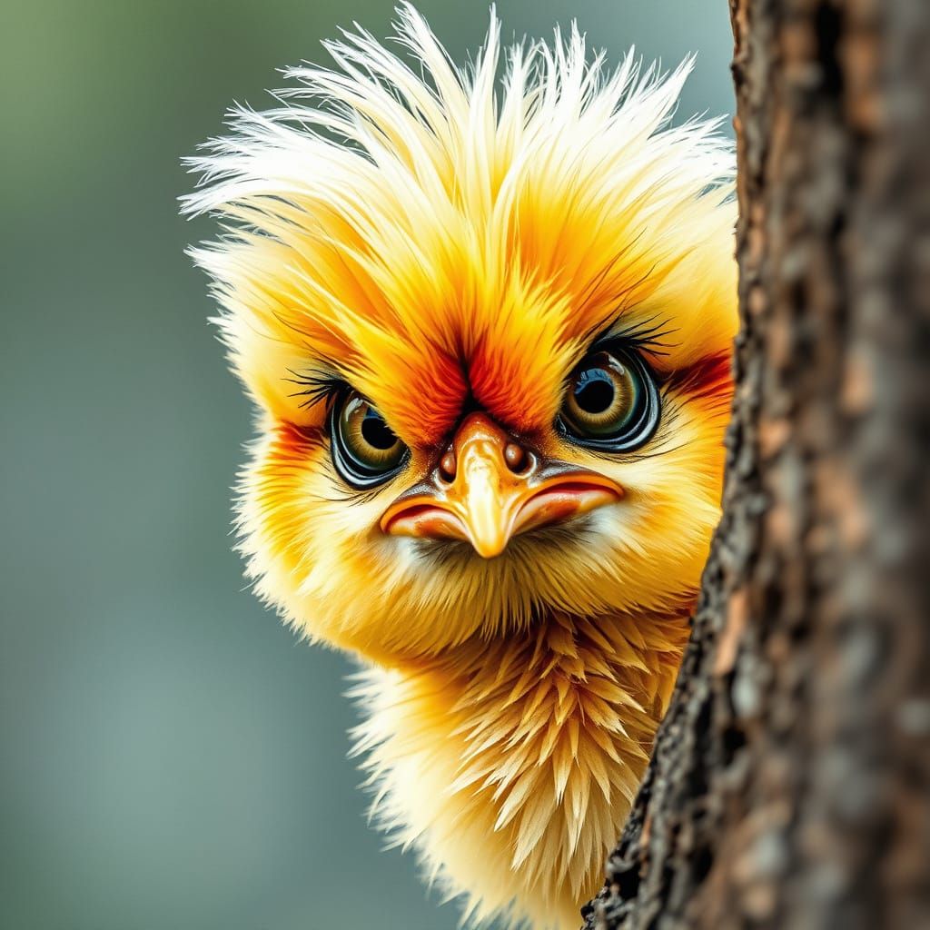 a grumpy chick ...