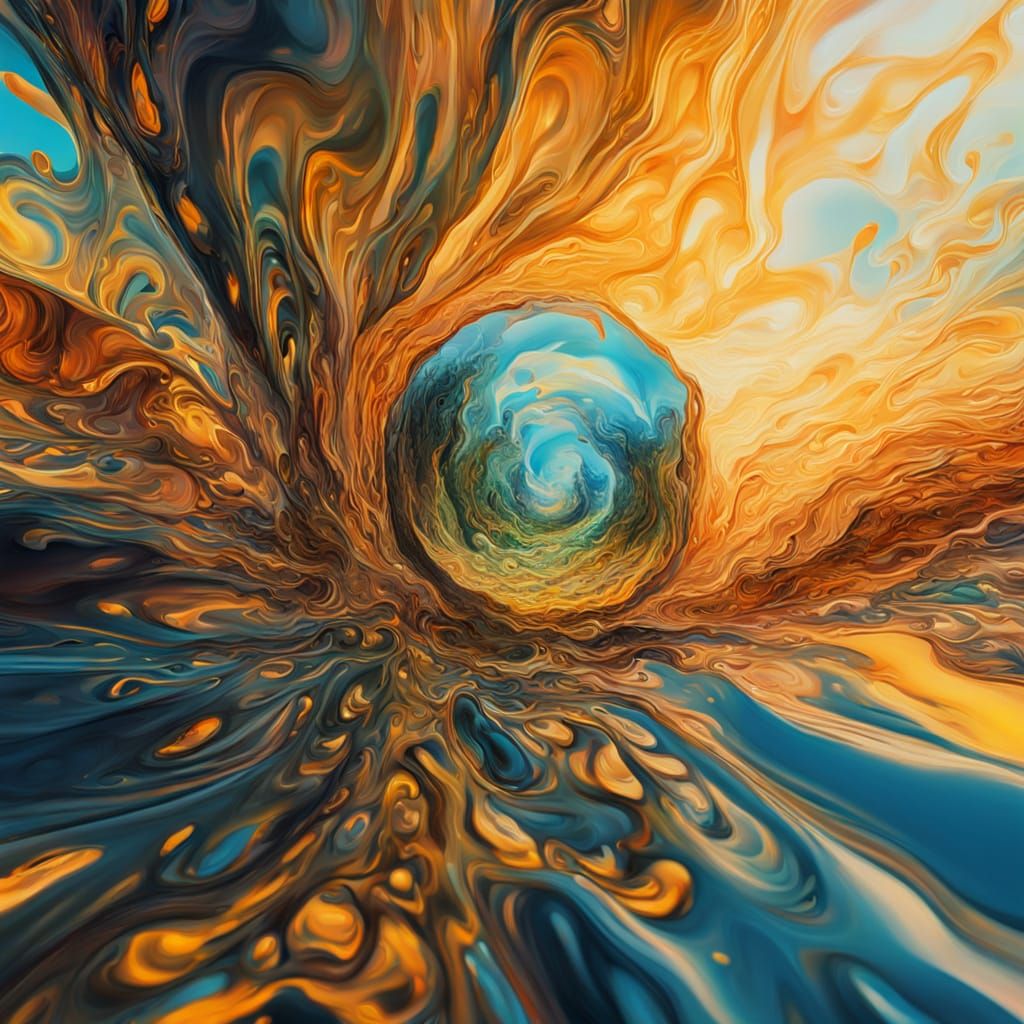 Surreal Figure Distorts into Unrecognizable Melting Shapes