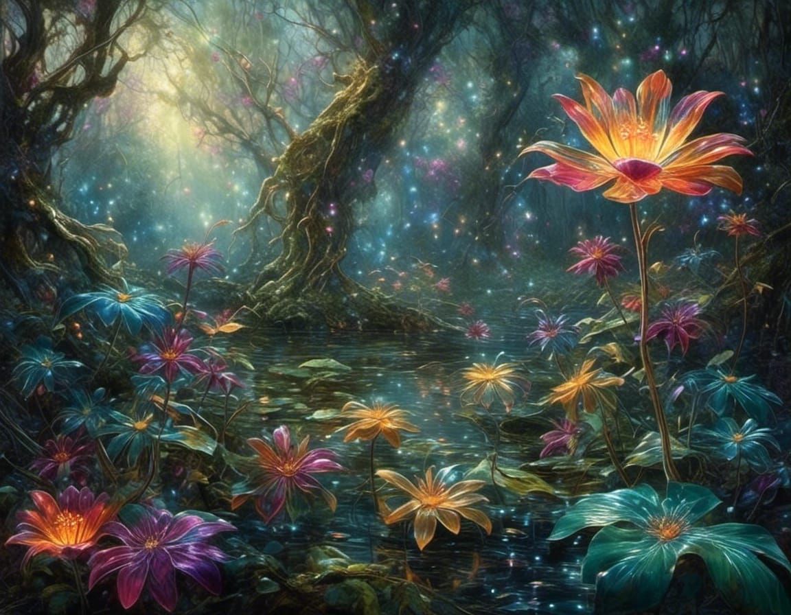 Harlequin Astral flowers