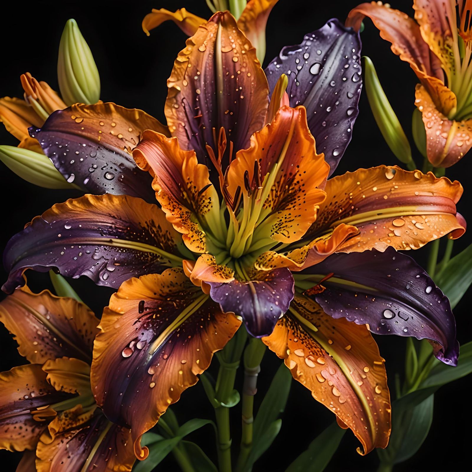 Purple and Orange Lily