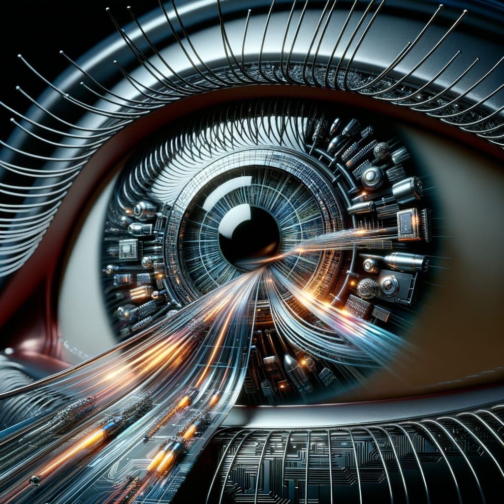 Cybernetic Eye with Fiber Optics and Nanobots