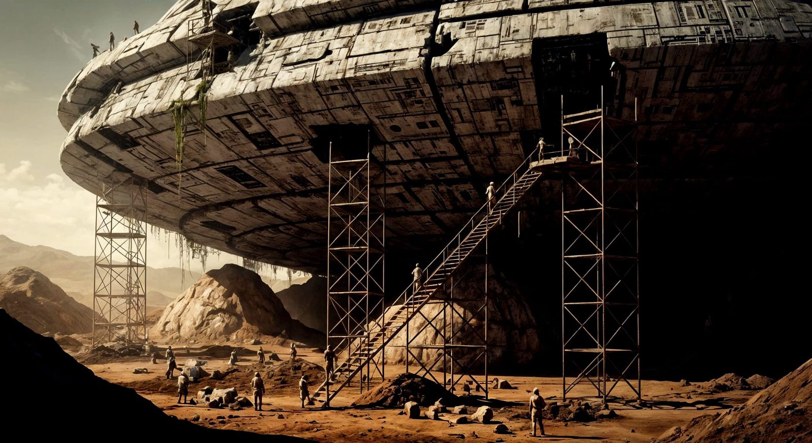 Colossal UFO Unearthed in Surreal Archaeological Dig