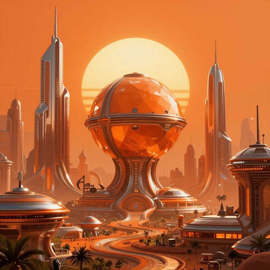 Retro Futurism Orange