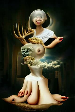 Goddess in Surreal Dreamscape
