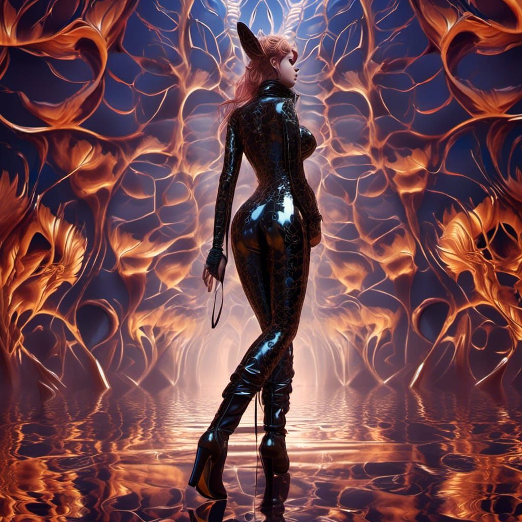 Latex Ponygirl in Circus Style