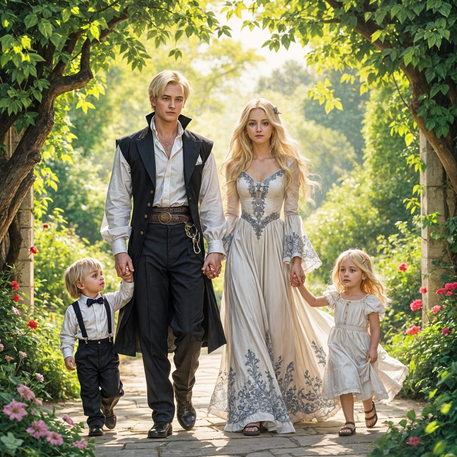 Draco and Luna's English Country Estate Family Portrait