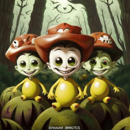 Vampires in Love with Monsters in Dark Fantasy Style